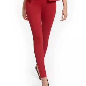 New York and Company The Whitney Pull on High Waisted Pant in Coco Red